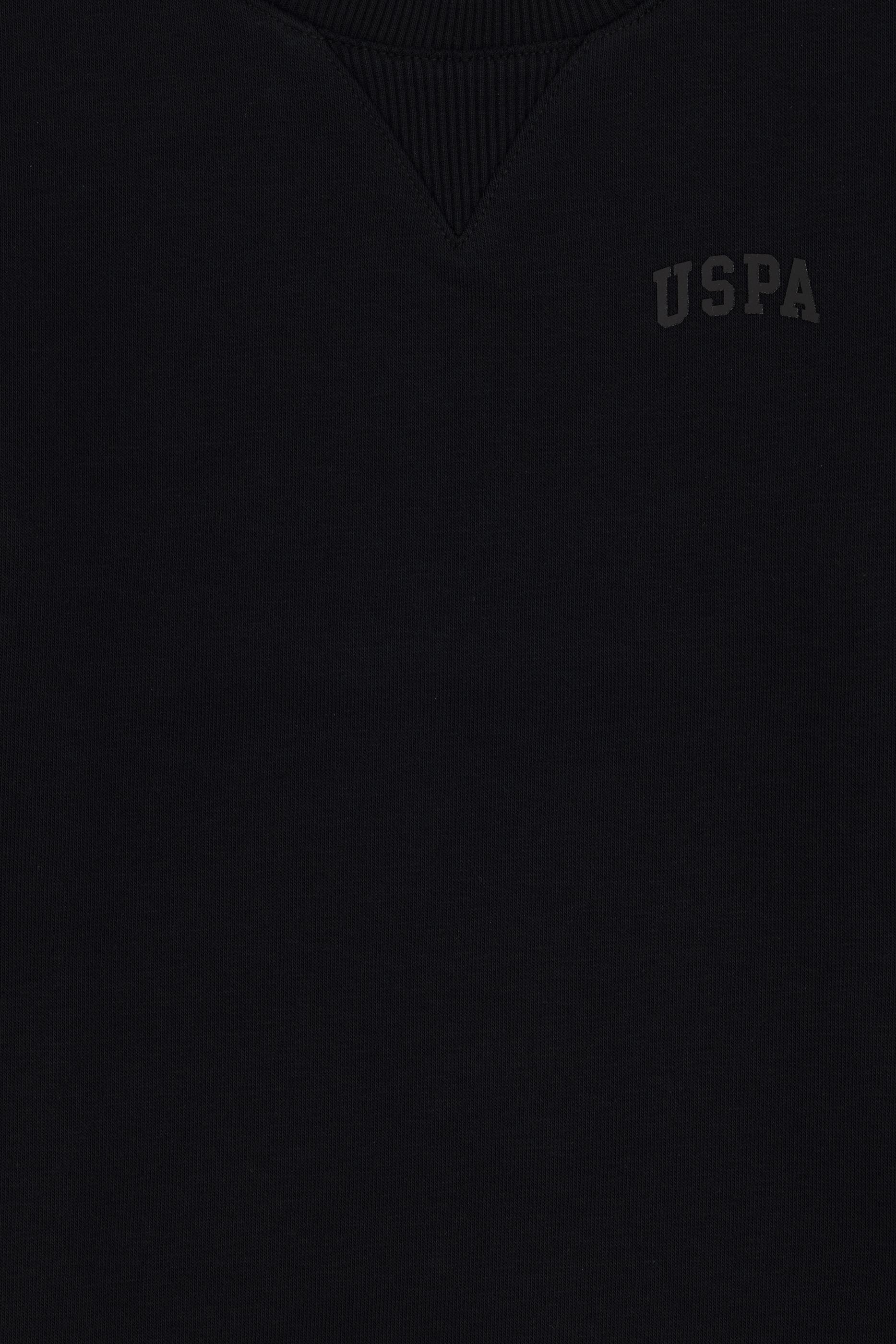 Erkek Çocuk Siyah Basic Bisiklet Yaka Sweatshirt