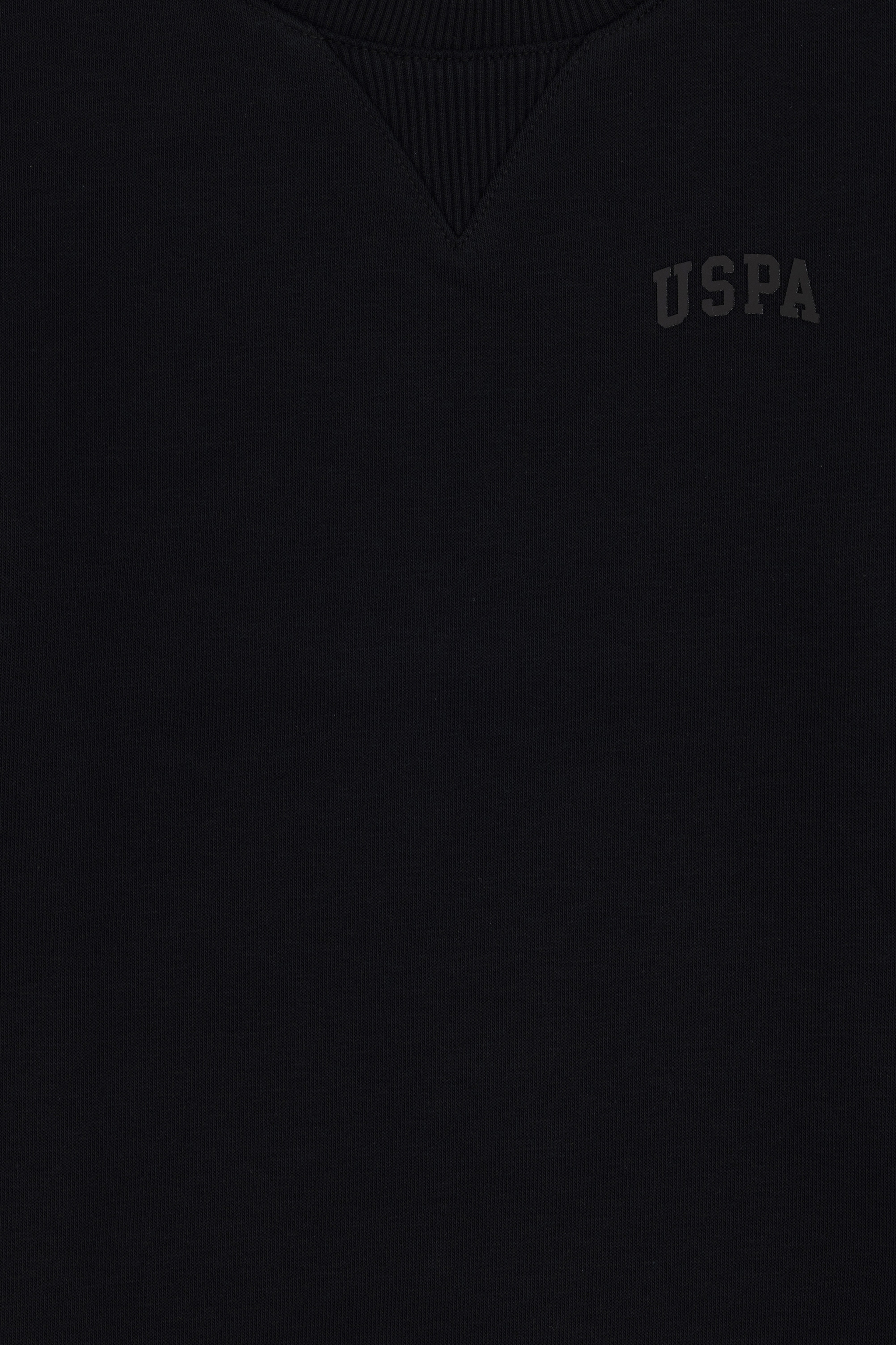 Erkek Çocuk Siyah Basic Bisiklet Yaka Sweatshirt