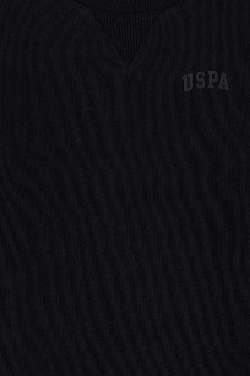 Erkek Çocuk Siyah Basic Bisiklet Yaka Sweatshirt