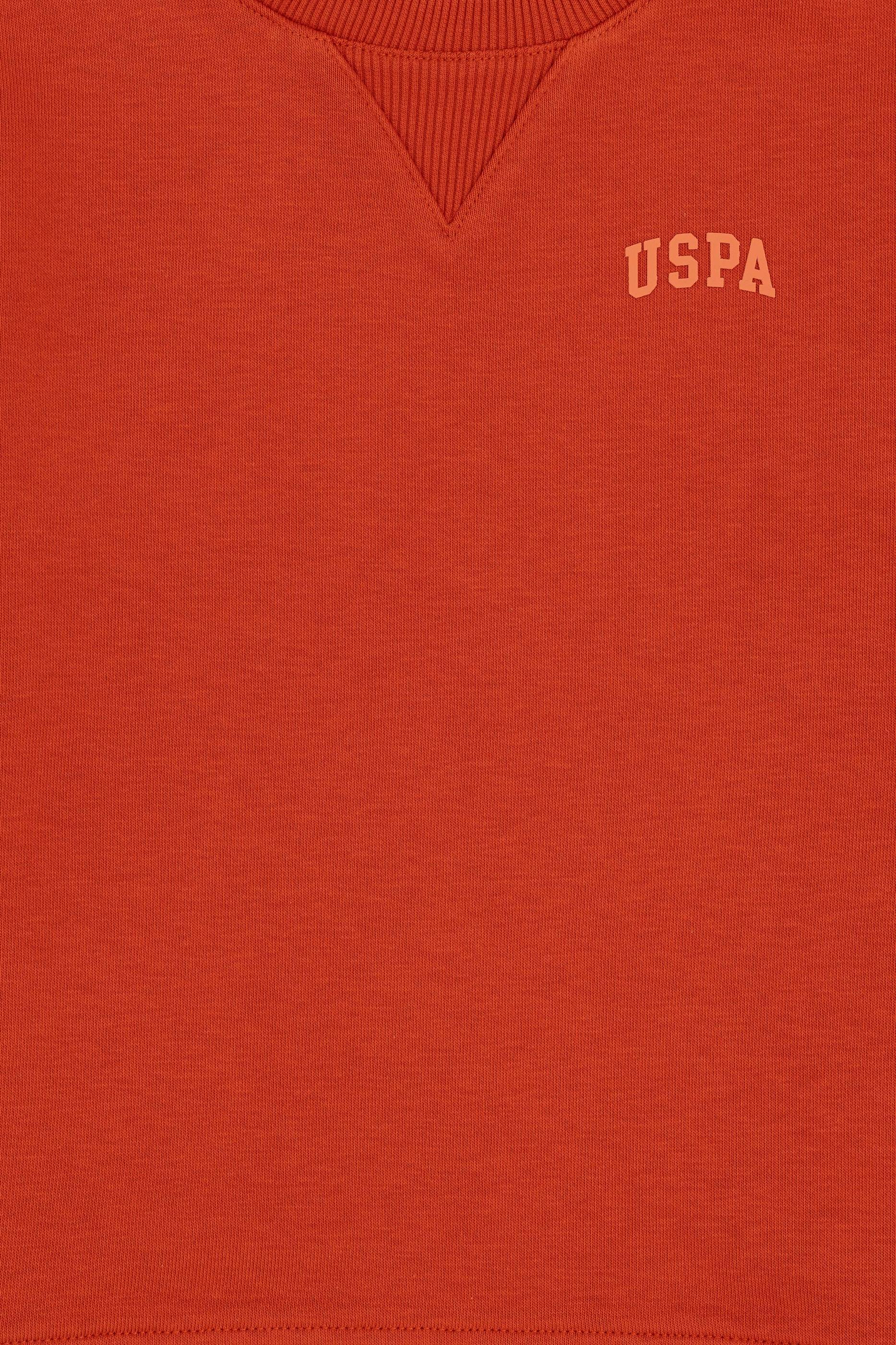 Erkek Çocuk Kiremit Basic Bisiklet Yaka Sweatshirt