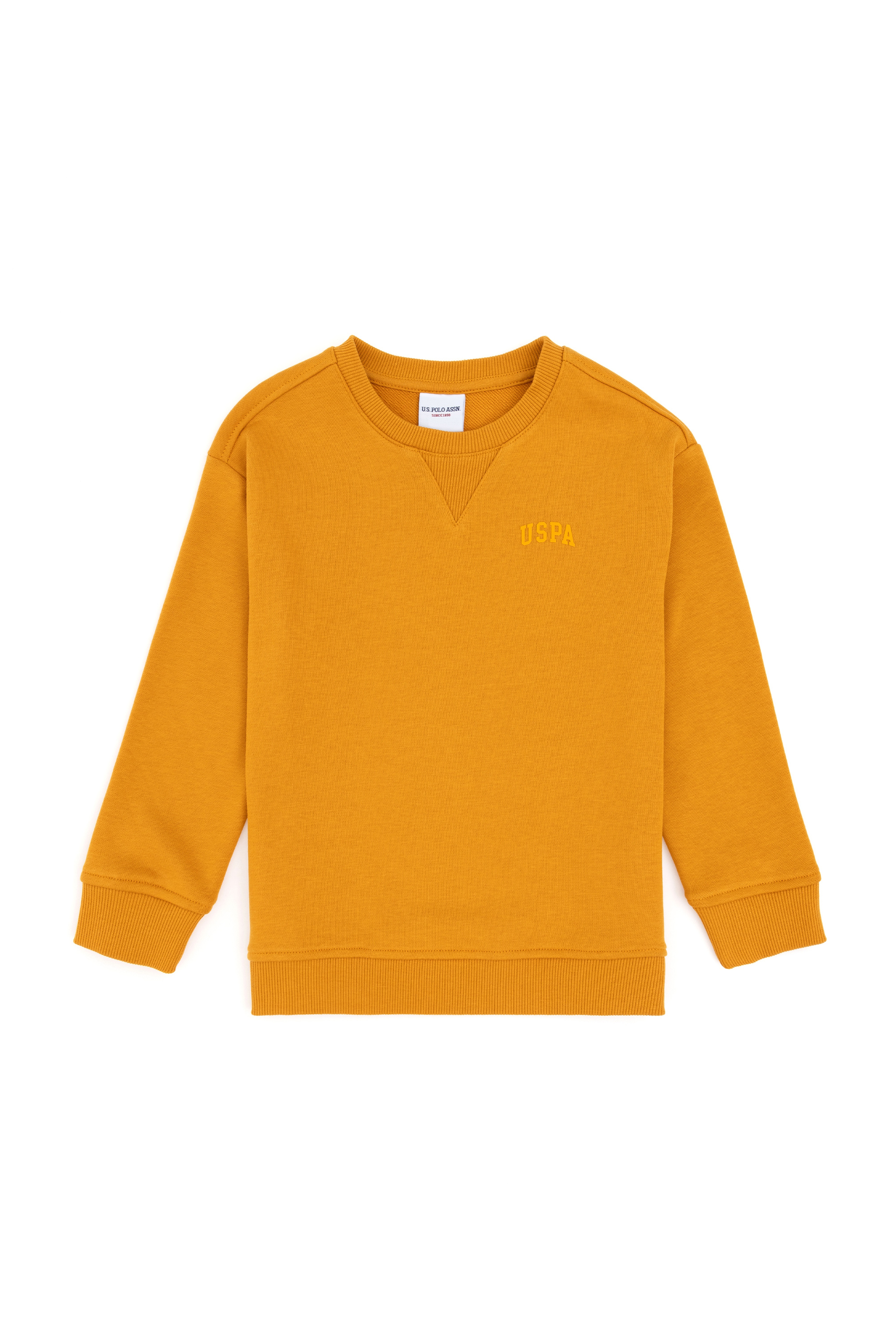 Erkek Çocuk Hardal Basic Bisiklet Yaka Sweatshirt - Image 3