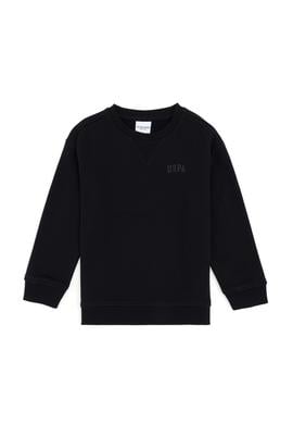 Erkek Çocuk Siyah Basic Bisiklet Yaka Sweatshirt - 50295151060