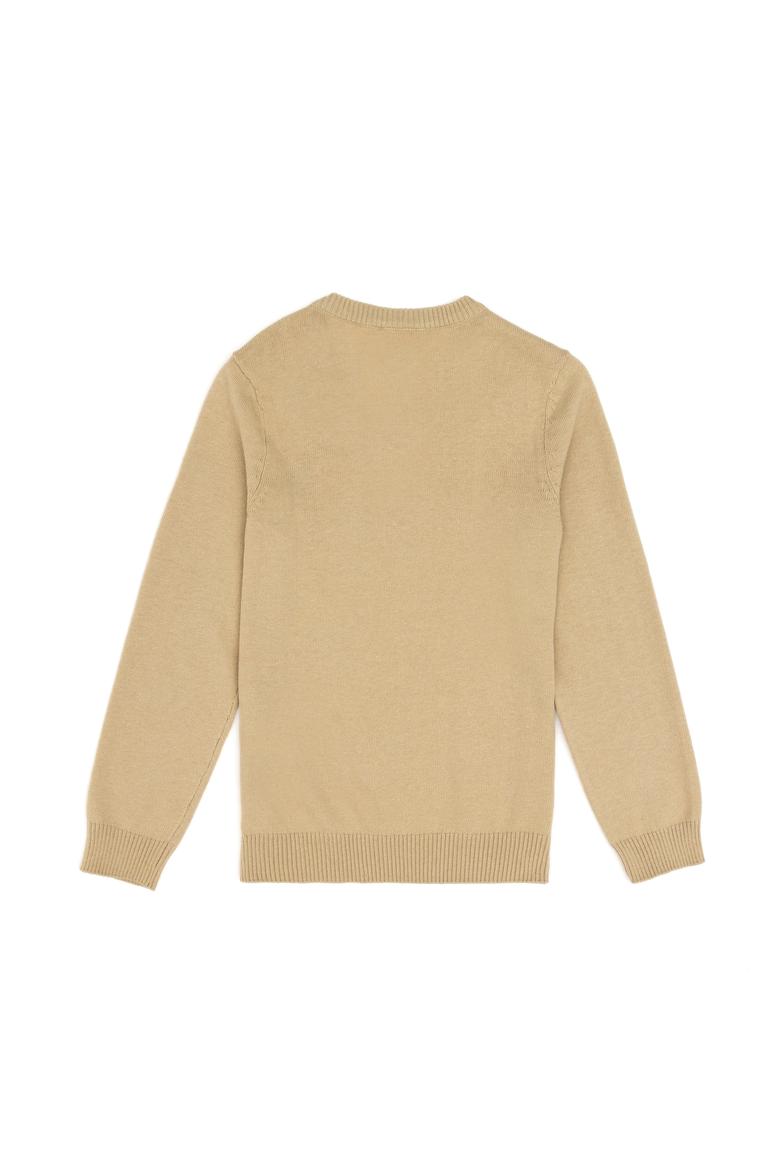 Erkek Çocuk Açık Haki Basic V Yaka Kazak - 50294200061