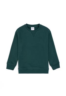 Erkek Çocuk Koyu Yeşil Basic Bisiklet Yaka Sweatshirt - 50295151104