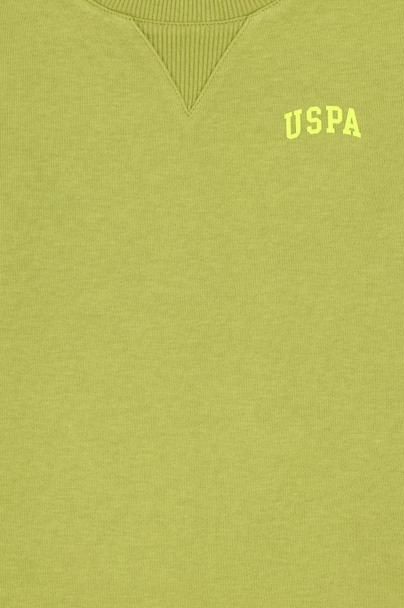 Erkek Çocuk Fıstık Yeşili Basic Bisiklet Yaka Sweatshirt