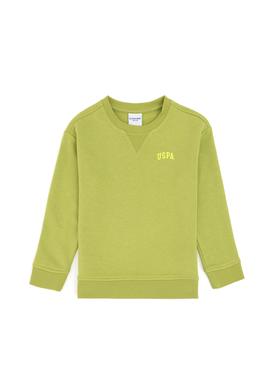 Erkek Çocuk Fıstık Yeşili Basic Bisiklet Yaka Sweatshirt - 50295151124
