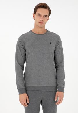 Erkek Antrasit Melanj Basic Sweatshirt - 50295159016