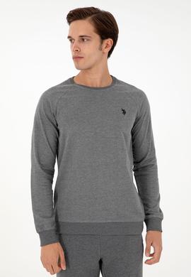 Erkek Antrasit Melanj Basic Sweatshirt - 50295159016