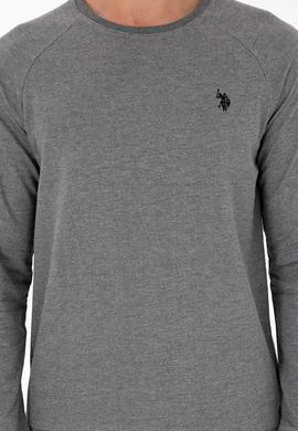 Erkek Antrasit Melanj Basic Sweatshirt - 50295159016