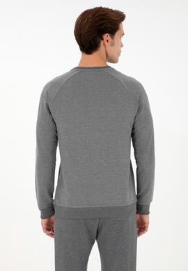 Erkek Antrasit Melanj Basic Sweatshirt - 50295159016