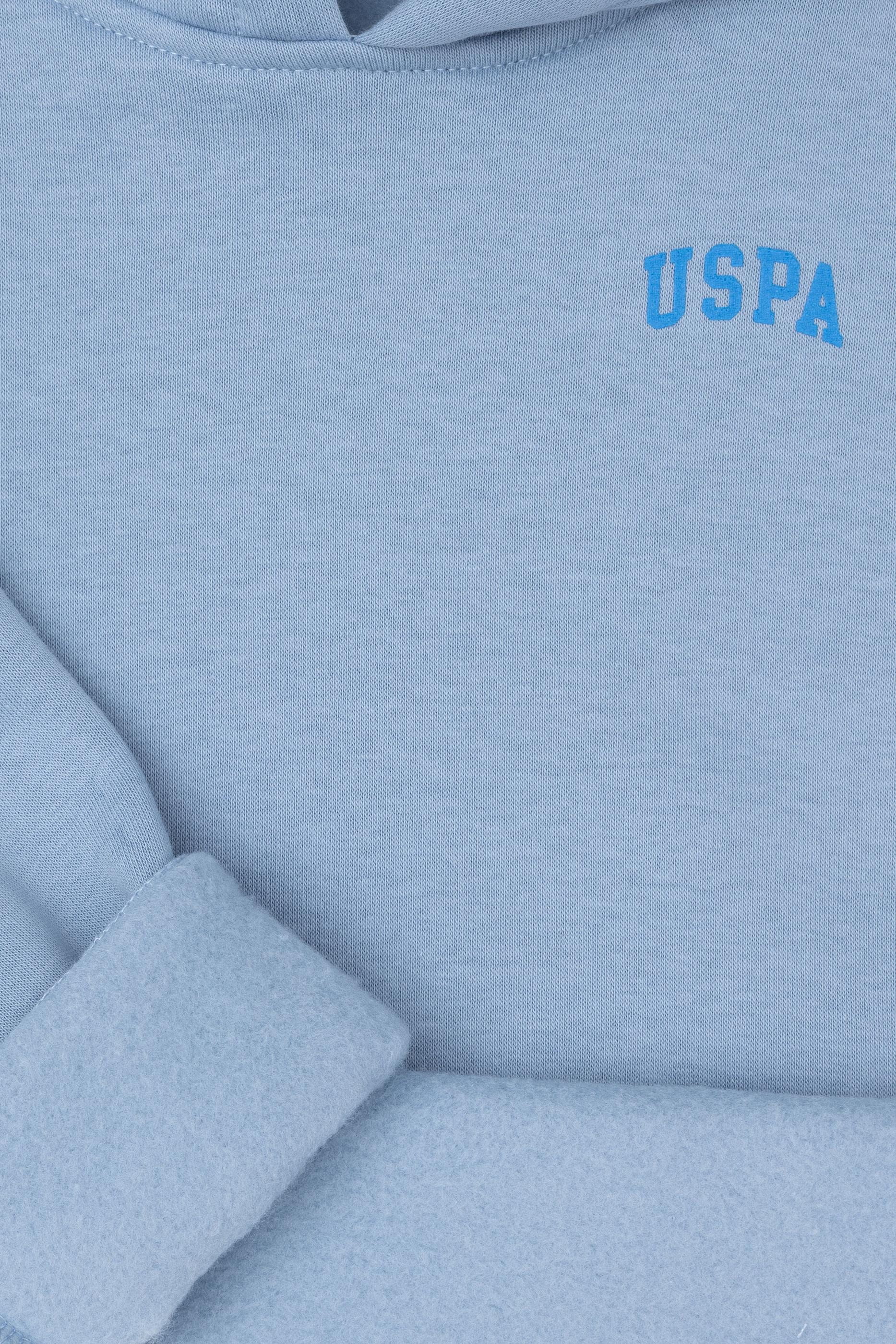 Erkek Çocuk Açık Mavi Basic Kapüşonlu Sweatshirt