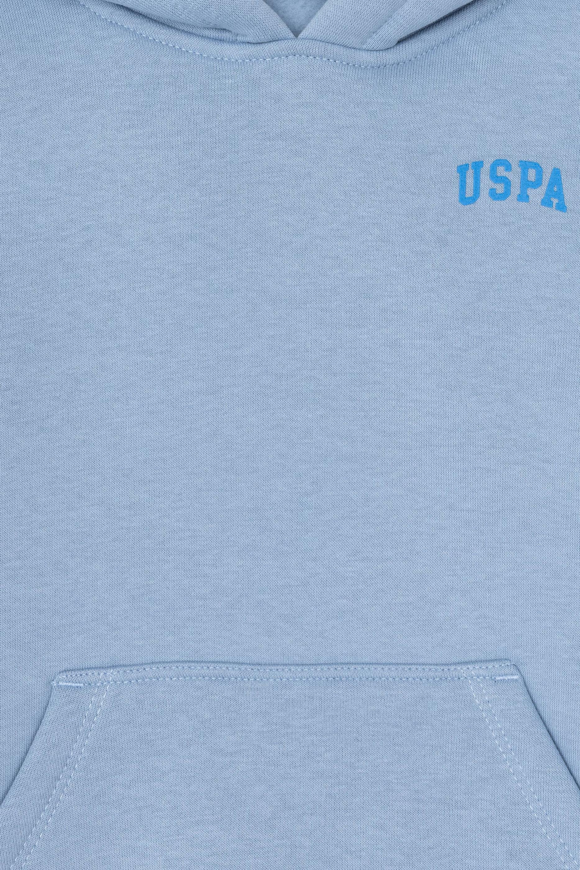 Erkek Çocuk Açık Mavi Basic Kapüşonlu Sweatshirt