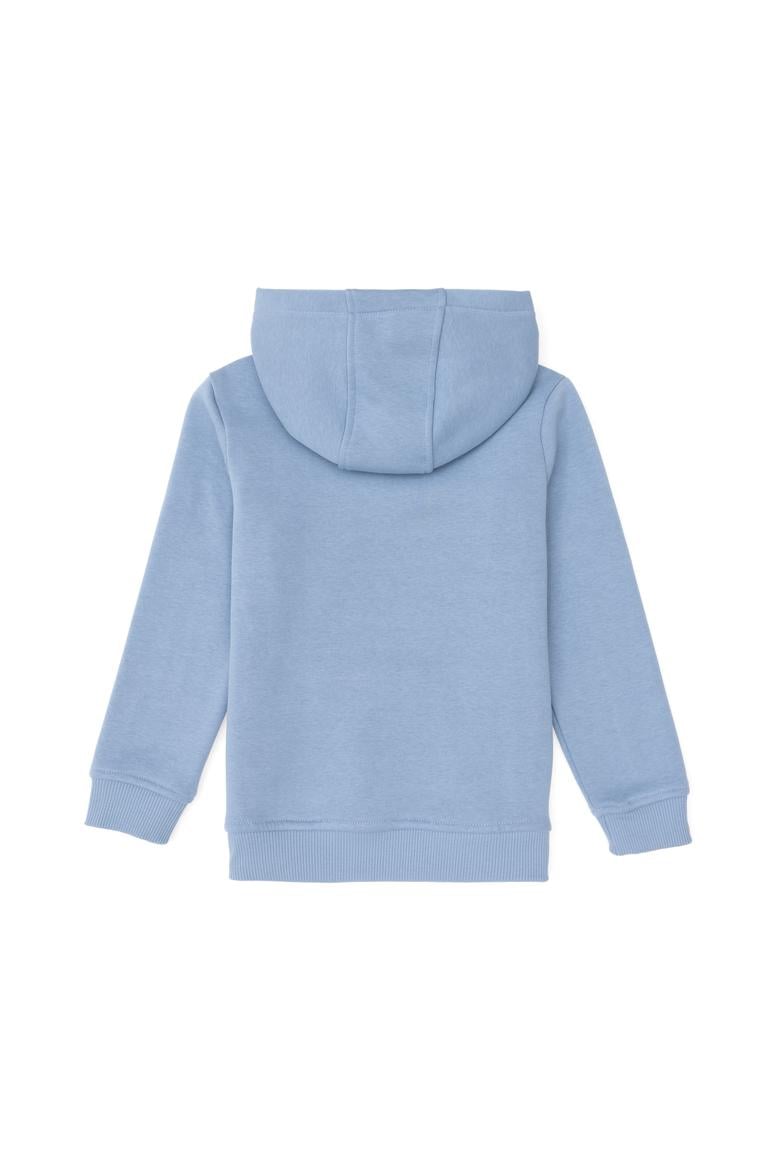 Erkek Çocuk Açık Mavi Basic Kapüşonlu Sweatshirt - 50295161011