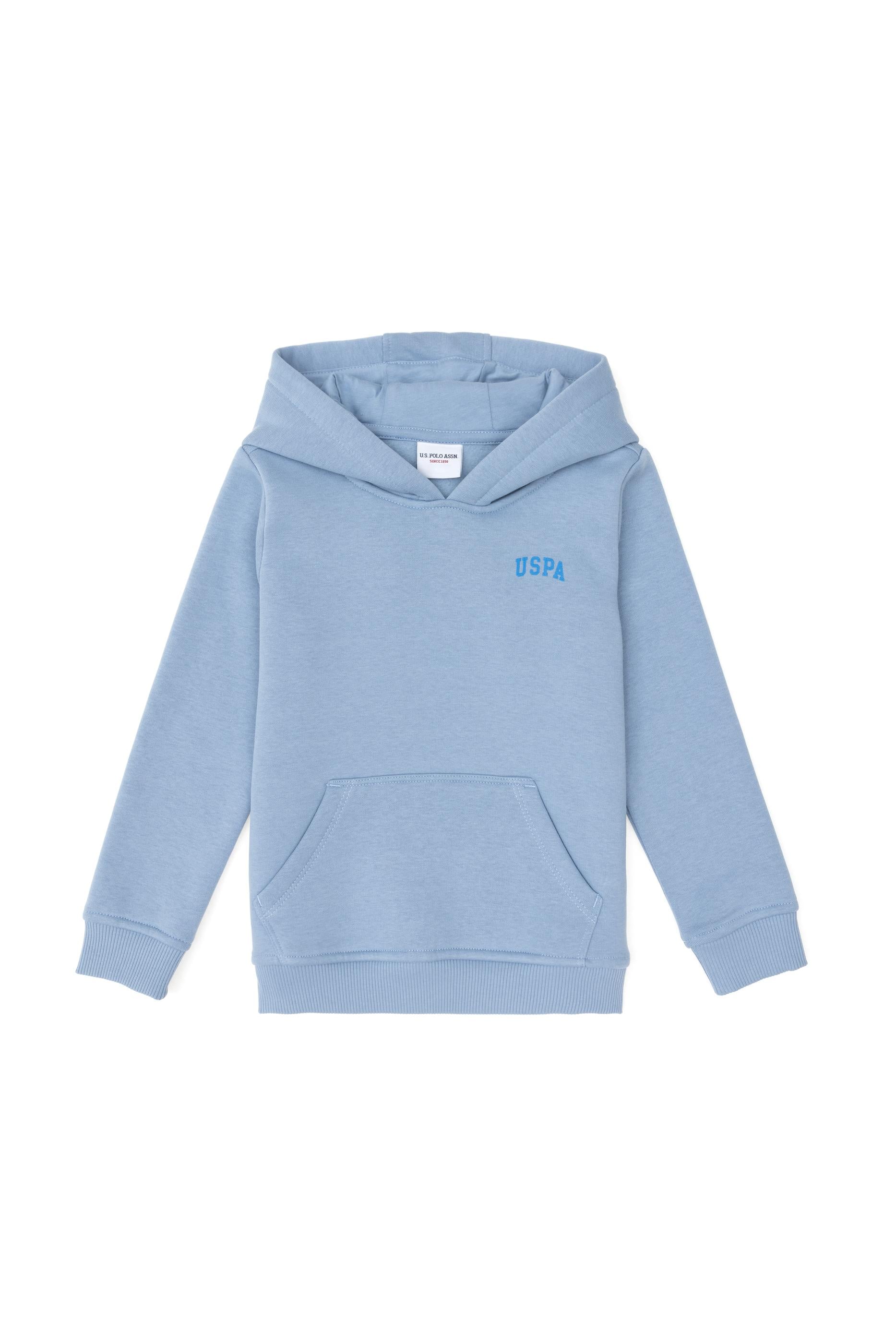 Erkek Çocuk Açık Mavi Basic Kapüşonlu Sweatshirt