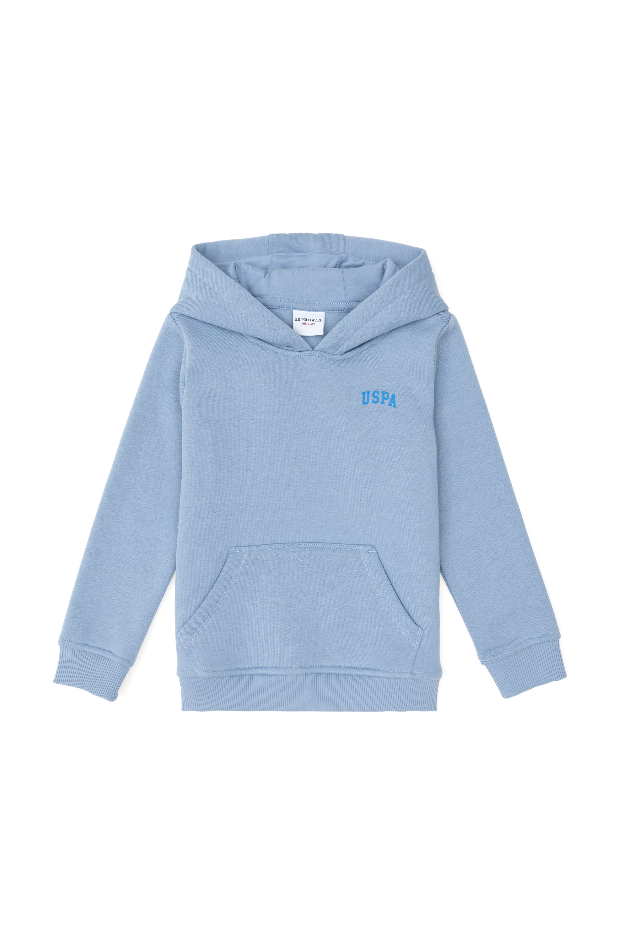 Erkek Çocuk Açık Mavi Basic Kapüşonlu Sweatshirt - Image 1
