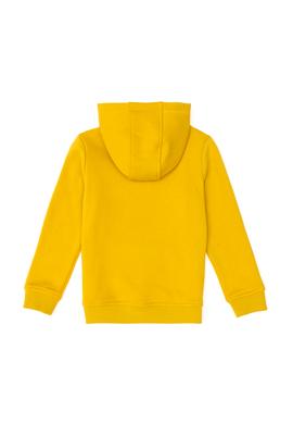 Erkek Çocuk Sarı Basic Kapüşonlu Sweatshirt - 50295161065