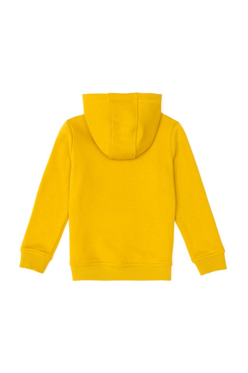 Erkek Çocuk Sarı Basic Kapüşonlu Sweatshirt
