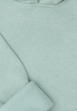 Erkek Çocuk Su Yeşili Basic Kapüşonlu Sweatshirt - 50295161041