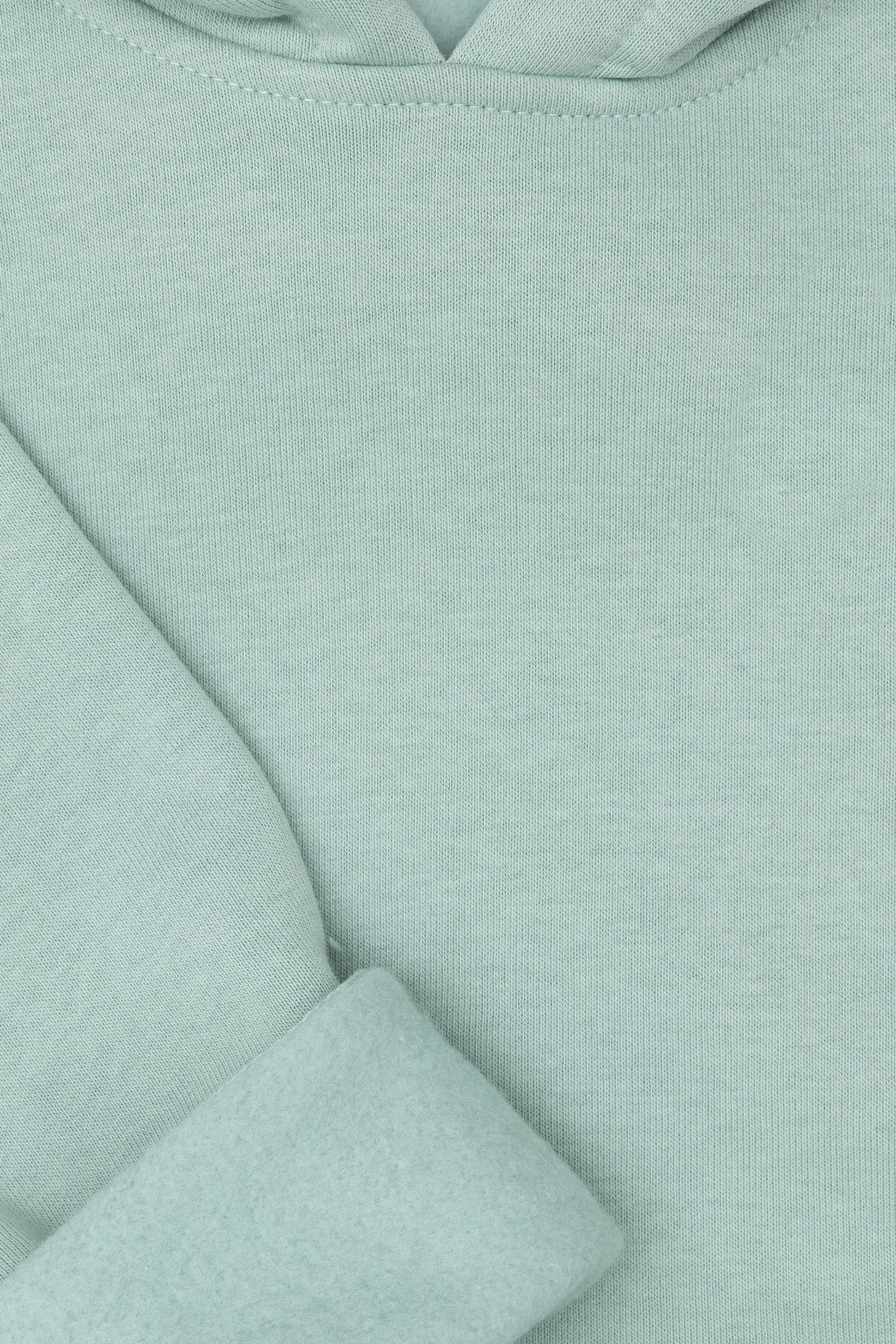 Erkek Çocuk Su Yeşili Basic Kapüşonlu Sweatshirt