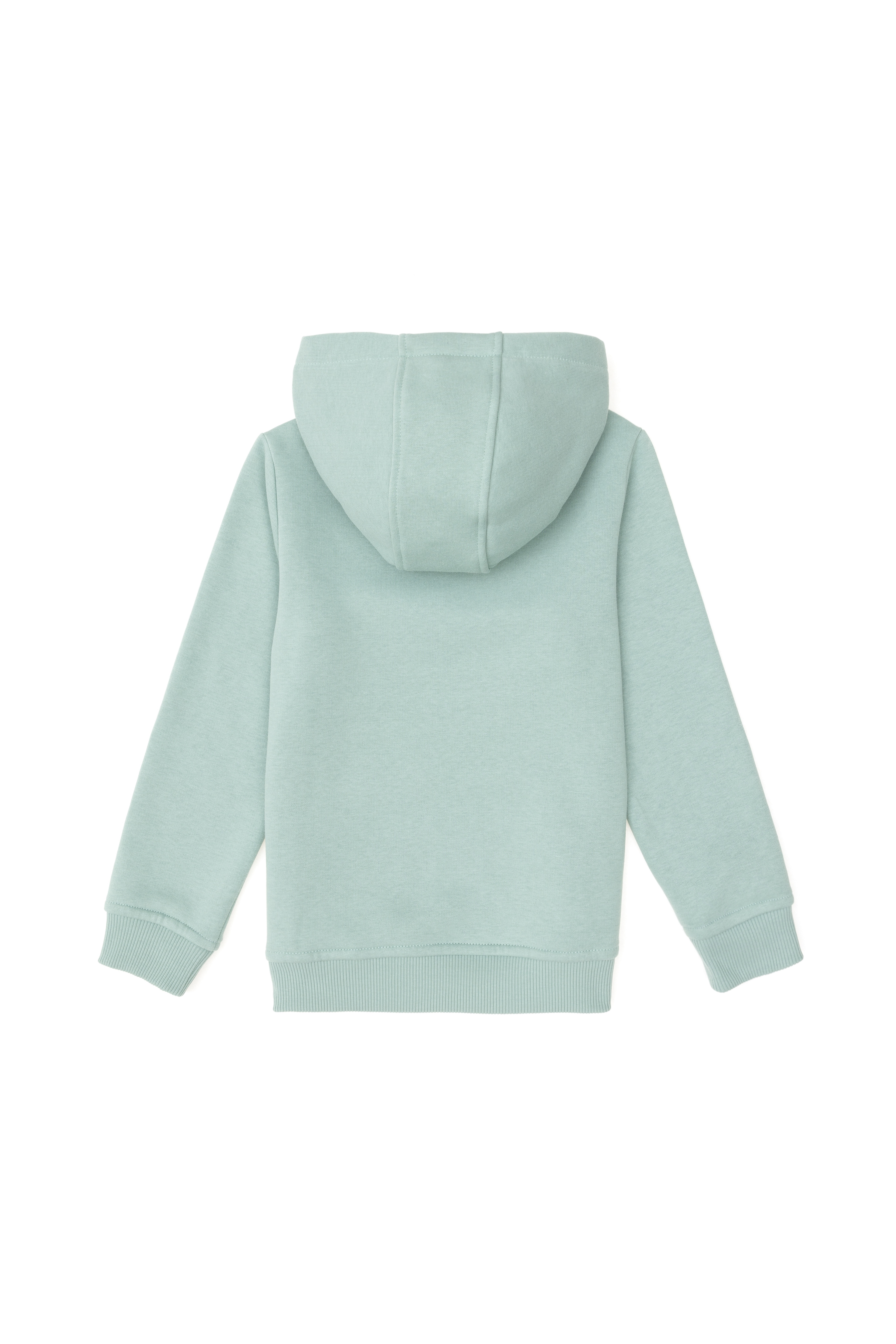 Erkek Çocuk Su Yeşili Basic Kapüşonlu Sweatshirt - Image 2