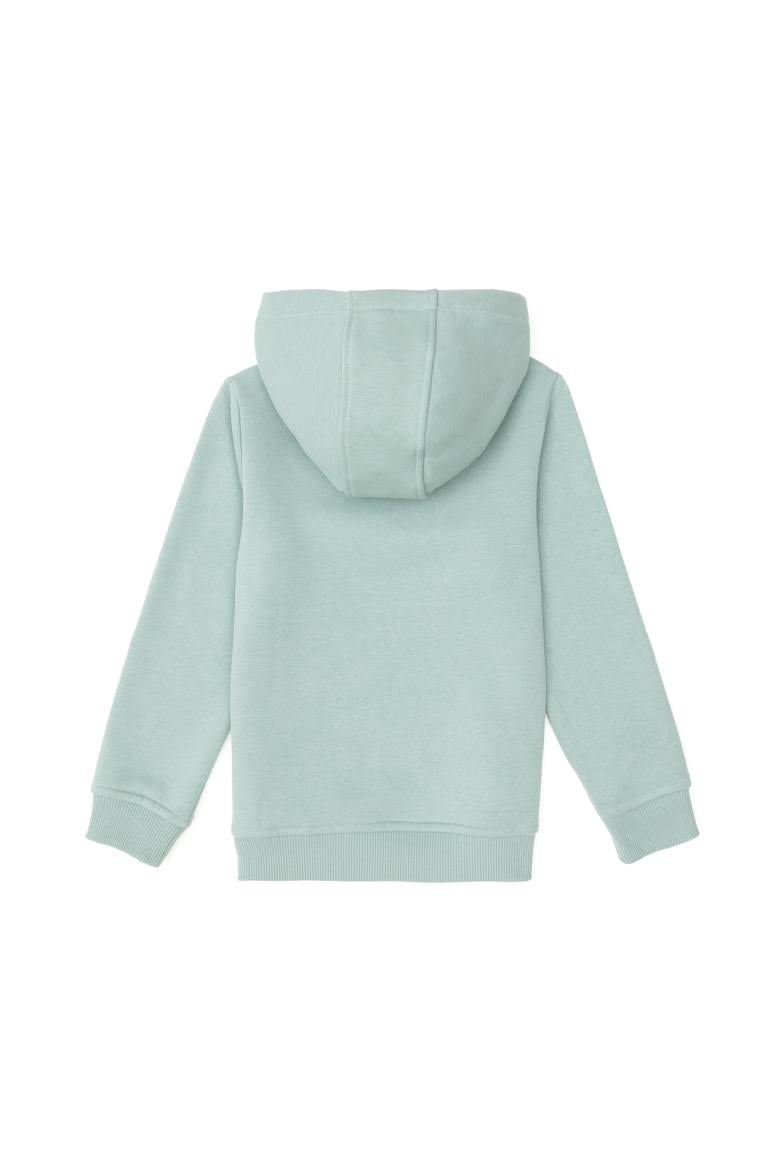 Erkek Çocuk Su Yeşili Basic Kapüşonlu Sweatshirt - 50295161041