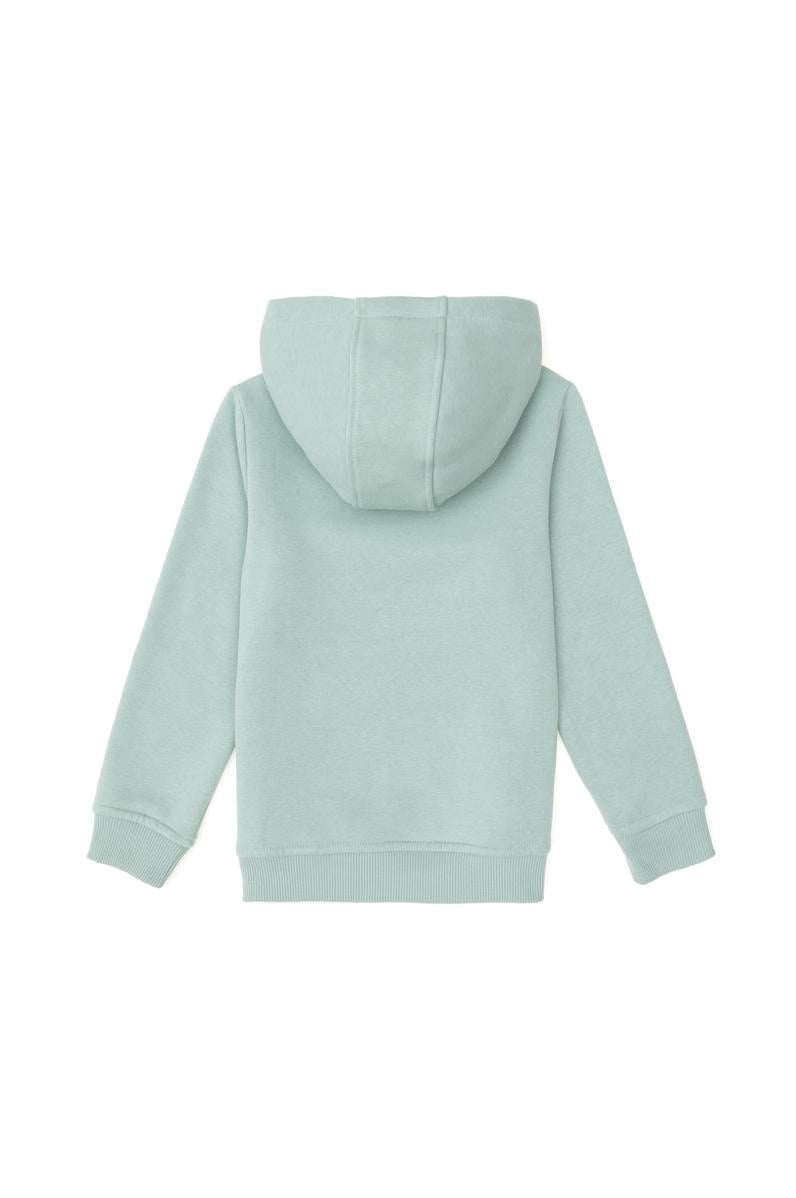 Erkek Çocuk Su Yeşili Basic Kapüşonlu Sweatshirt