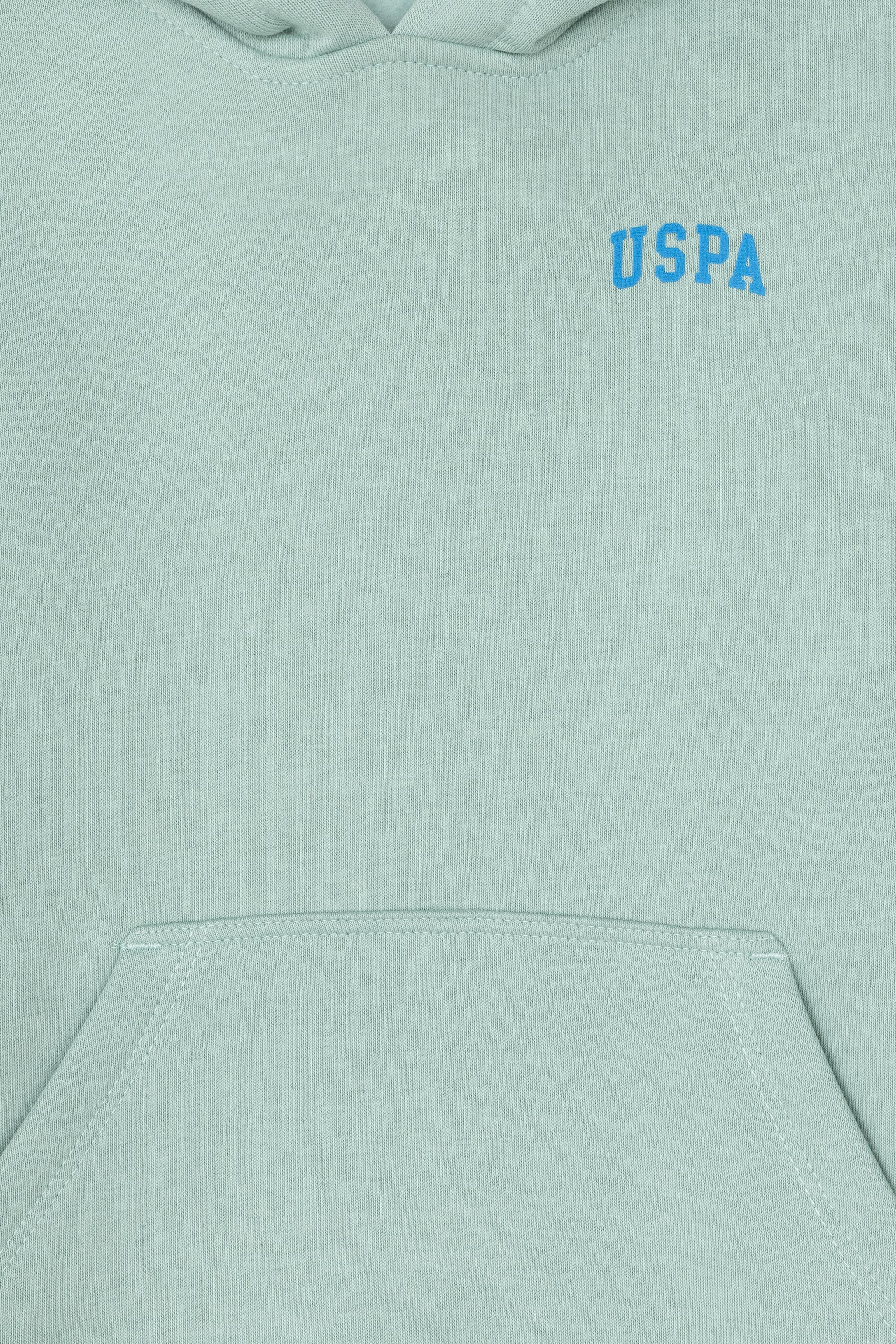 Erkek Çocuk Su Yeşili Basic Kapüşonlu Sweatshirt