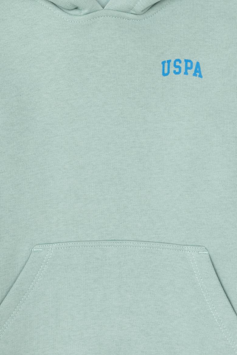 Erkek Çocuk Su Yeşili Basic Kapüşonlu Sweatshirt - 50295161041
