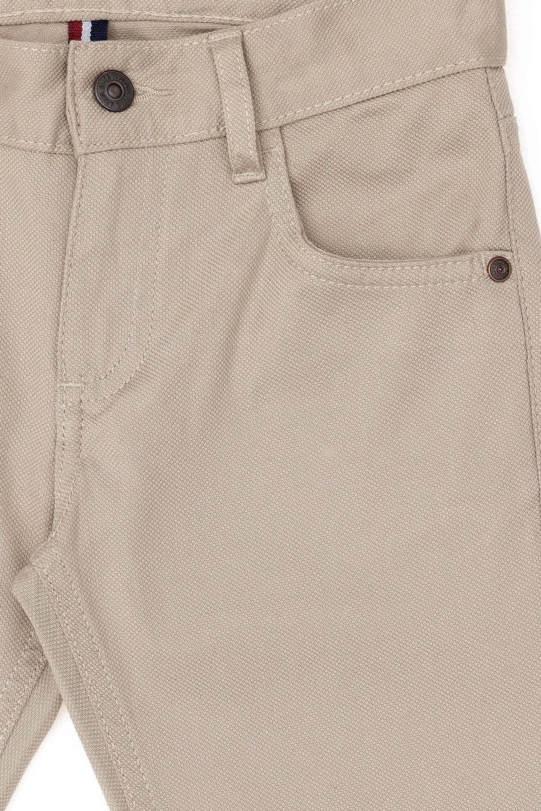 Erkek Çocuk Koyu Bej Kanvas Pantolon