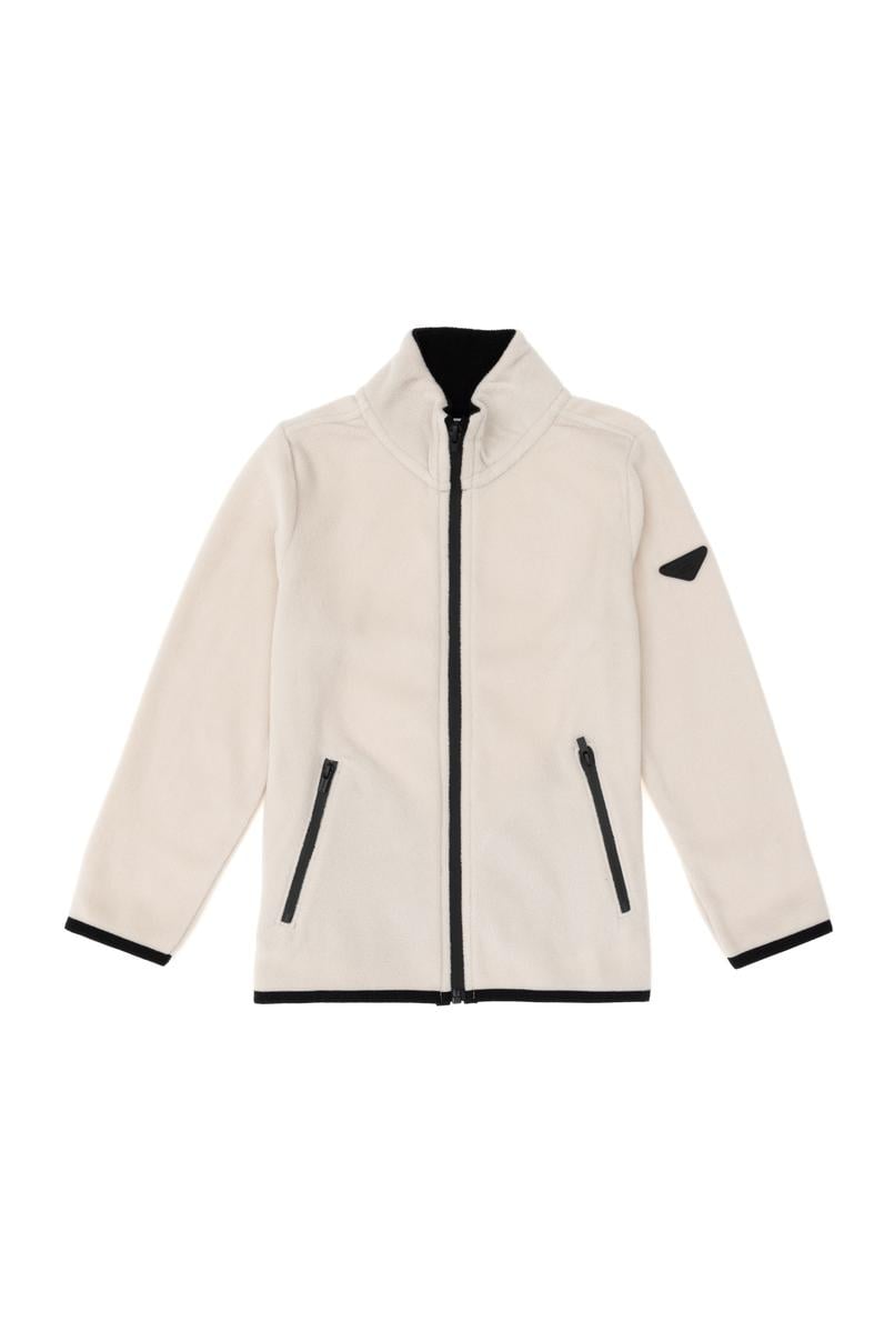 Erkek Çocuk Fermuarlı Taş Polar Sweatshirt