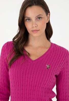 Kadın Fuşya Basic Kazak - 50288992002