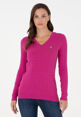 Kadın Fuşya Basic Kazak - 50288992002