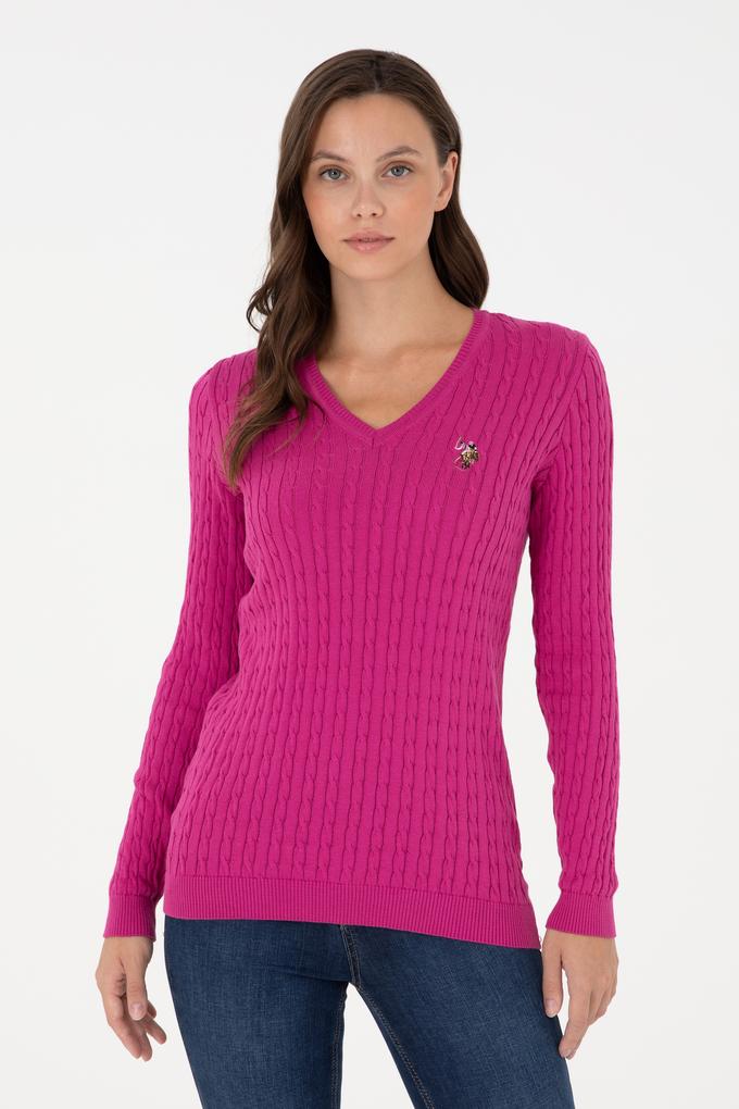 Kadın Fuşya Basic Kazak