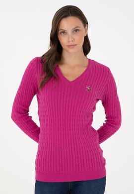 Kadın Fuşya Basic Kazak - 50288992002