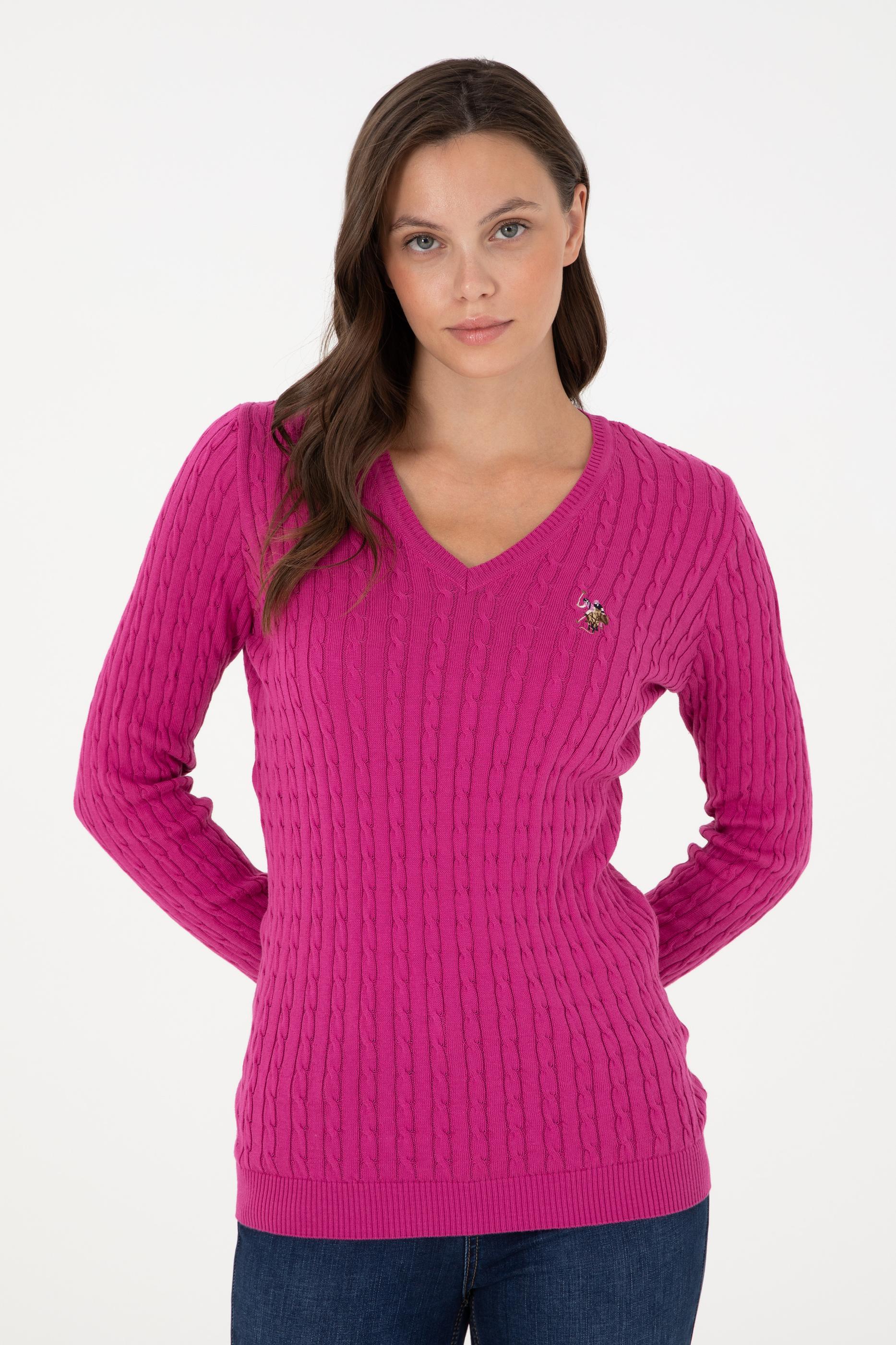 Kadın Fuşya Basic Kazak