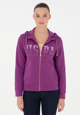 Kadın Menekşe Basic Kapüşonlu Sweatshirt - 50289540122