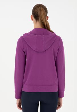 Kadın Menekşe Basic Kapüşonlu Sweatshirt - 50289540122