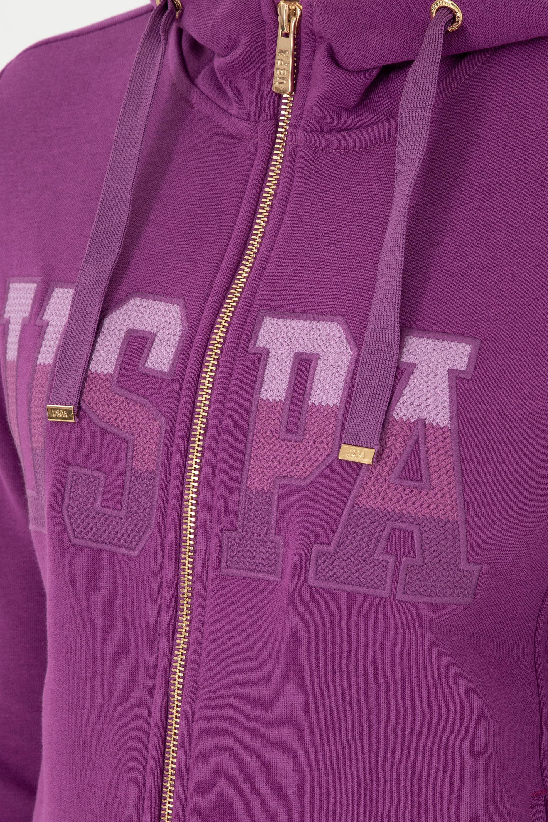 Kadın Menekşe Basic Kapüşonlu Sweatshirt