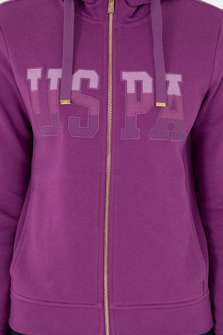 Kadın Menekşe Basic Kapüşonlu Sweatshirt - 50289540122