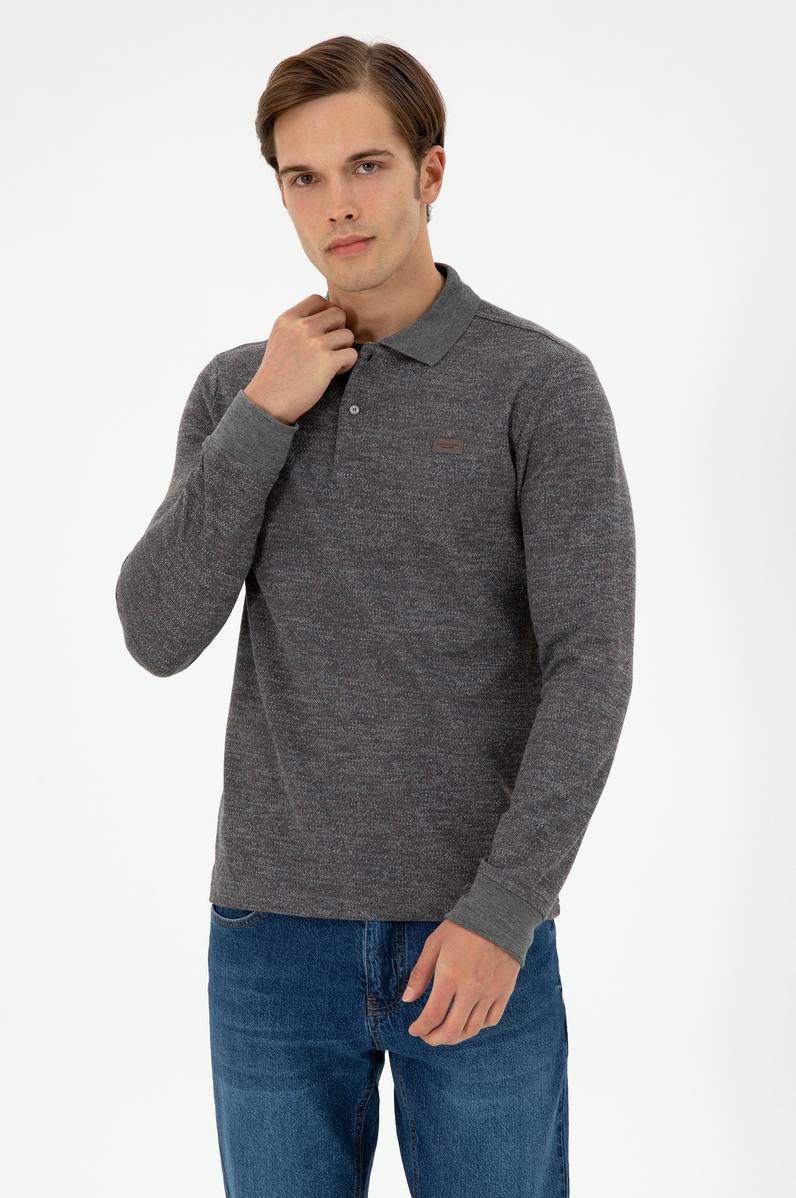 Erkek Gri Melanj Sweatshirt