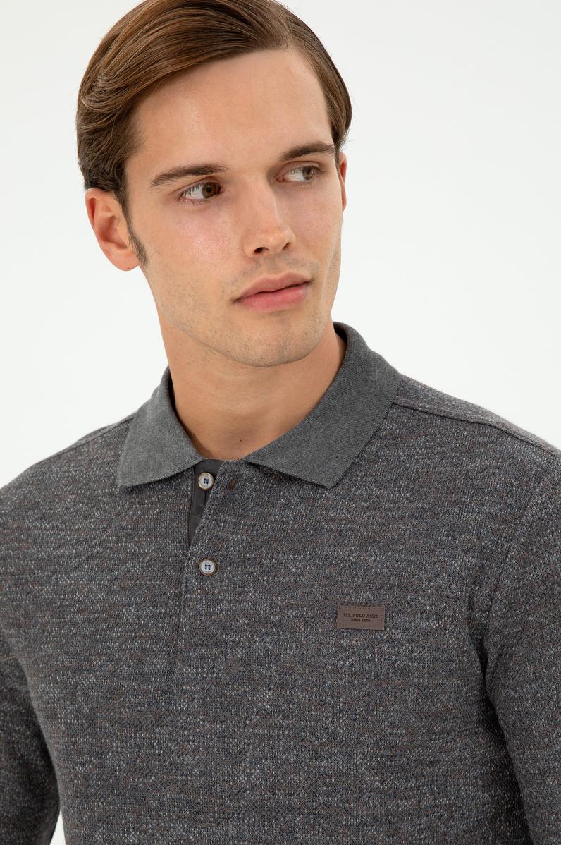 Erkek Gri Melanj Sweatshirt