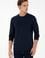 Erkek Regular Fit Bisiklet Yaka Lacivert Basic Sweatshirt