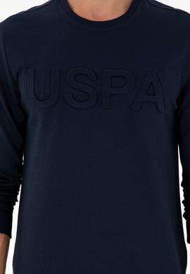 Erkek Regular Fit Bisiklet Yaka Lacivert Basic Sweatshirt - 50289058009