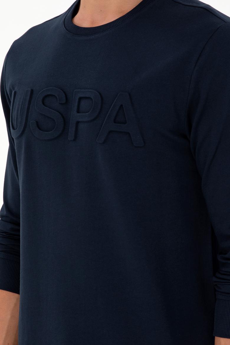 Erkek Regular Fit Bisiklet Yaka Lacivert Basic Sweatshirt - 50289058009