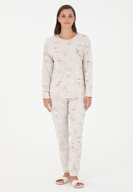 Kadın Bej Pijama Takımı - 50303409003