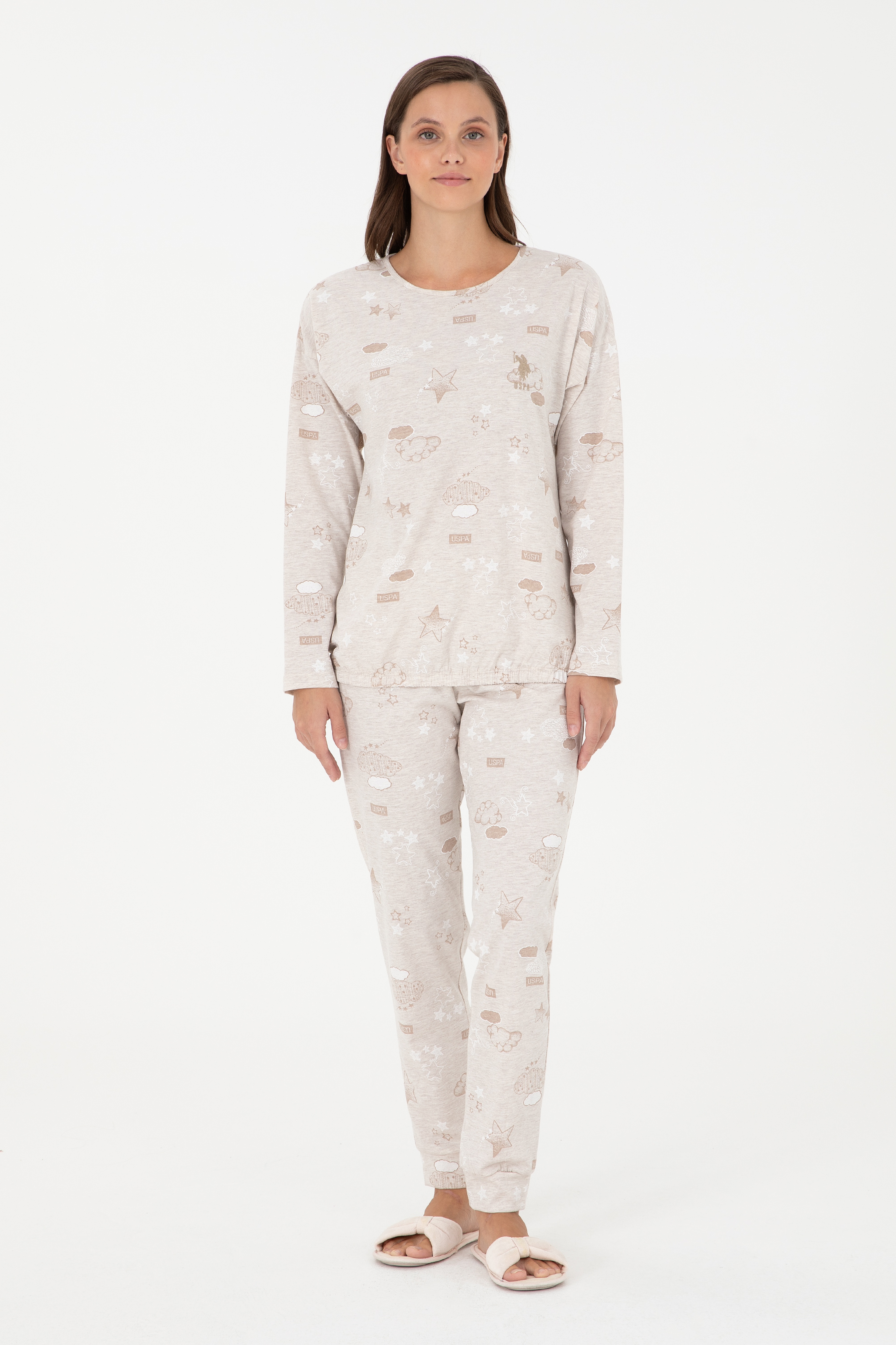 Kadın Bej Pijama Takımı - Image 4