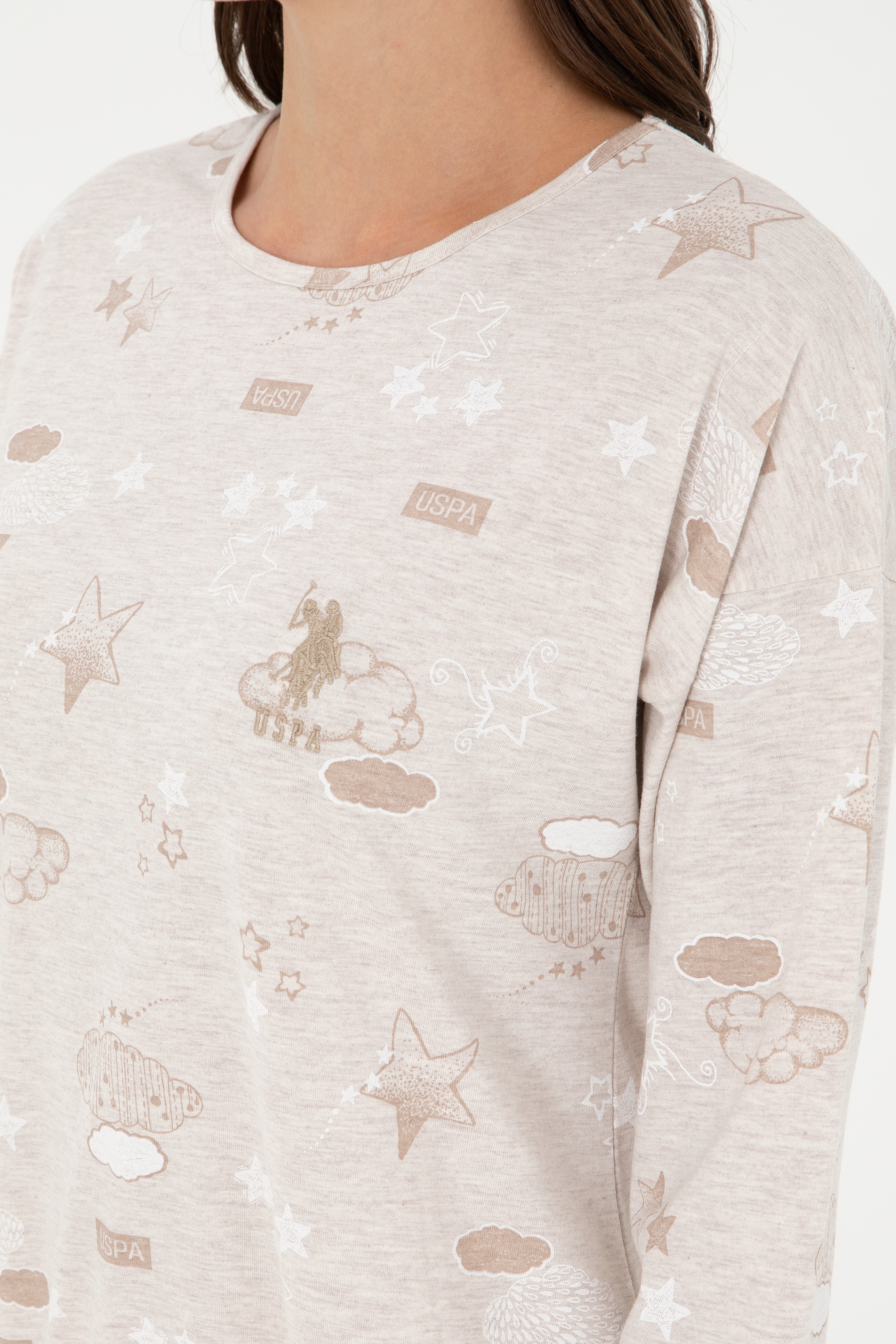 Kadın Bej Pijama Takımı