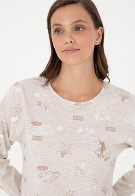 Kadın Bej Pijama Takımı - 50303409003