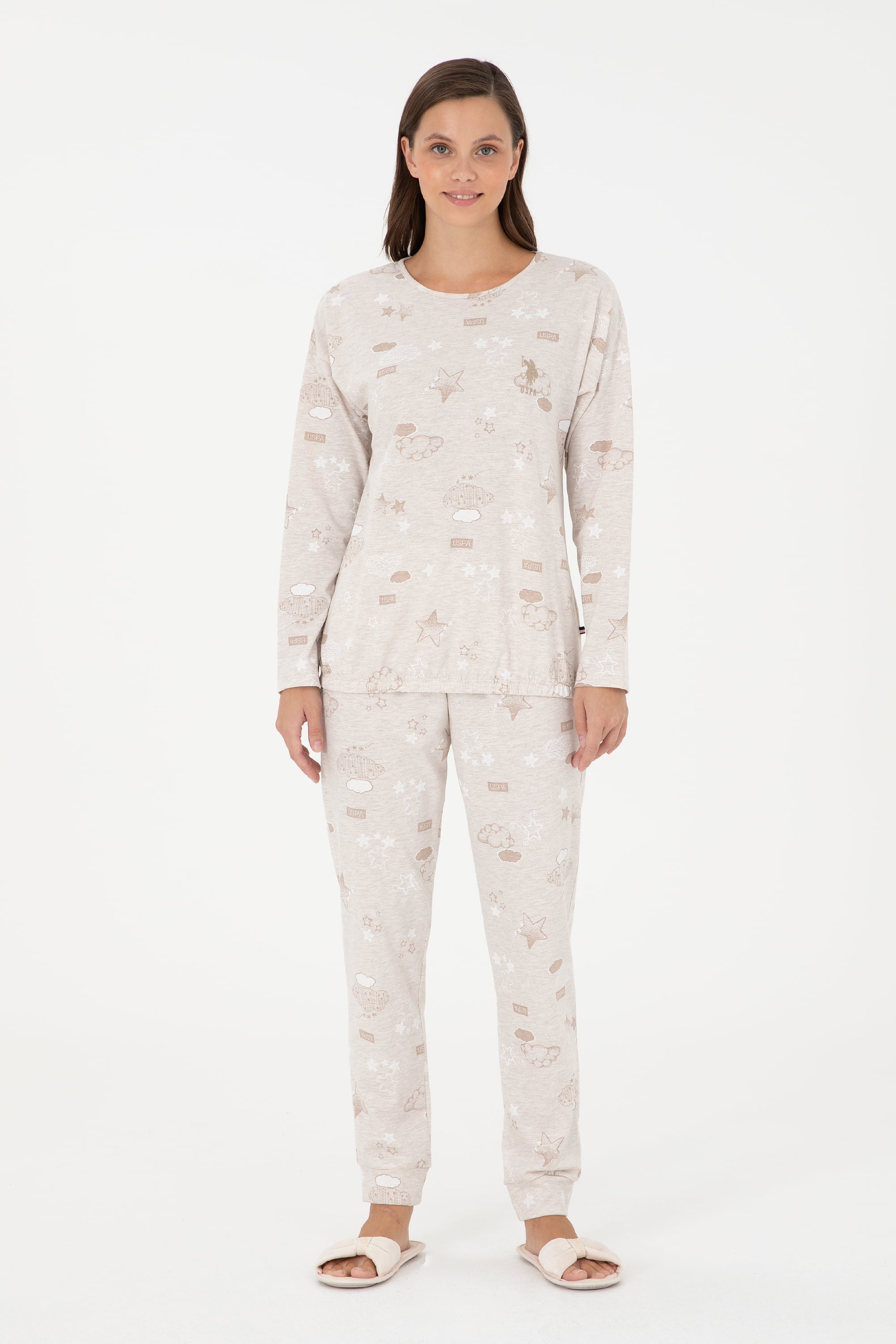 Kadın Bej Pijama Takımı