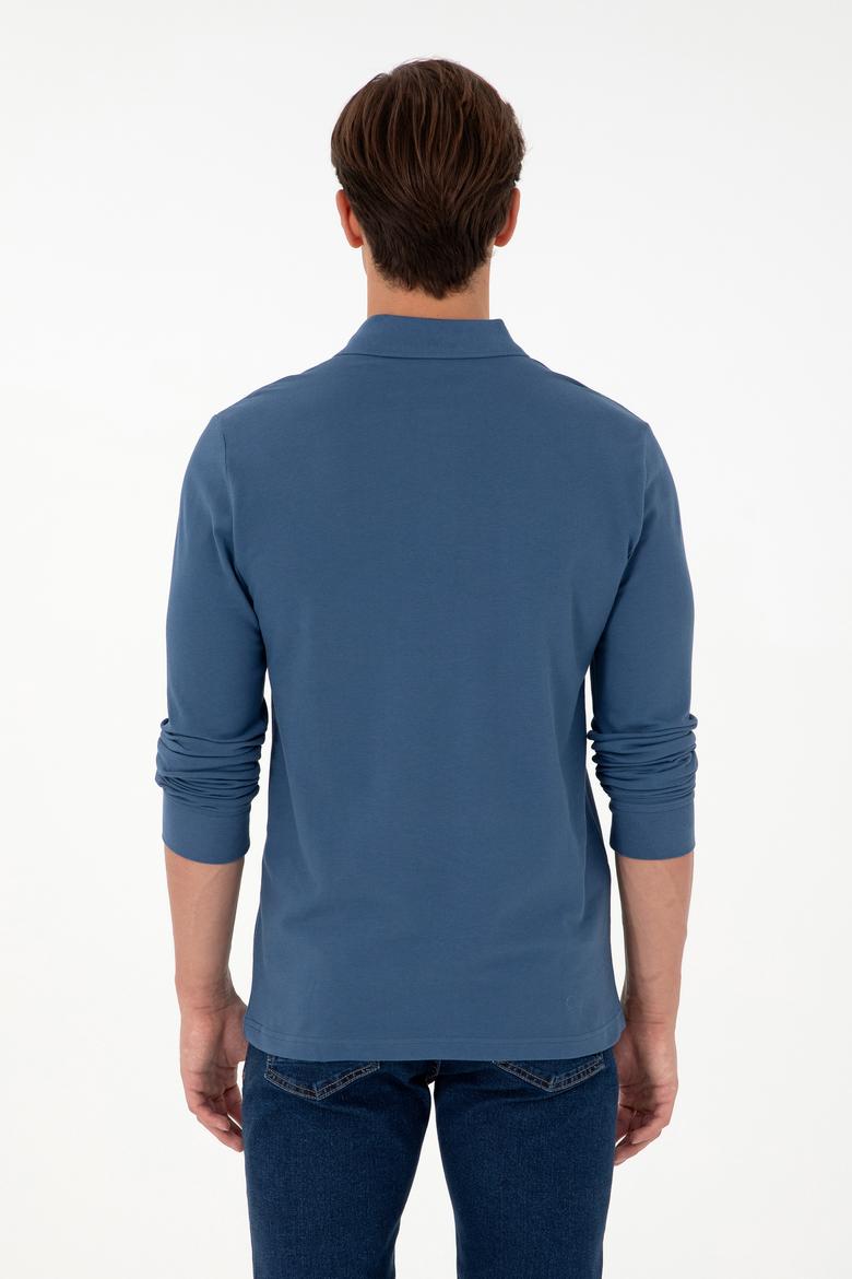 Erkek İndigo Basic Sweatshirt - 50289051228